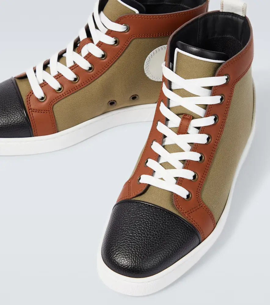 Christian Louboutin Fun Louis leather-trimmed sneakers | Thumbnail 6 Christian Louboutin Fun Louis leather-trimmed sneakers | Thumbnail 6