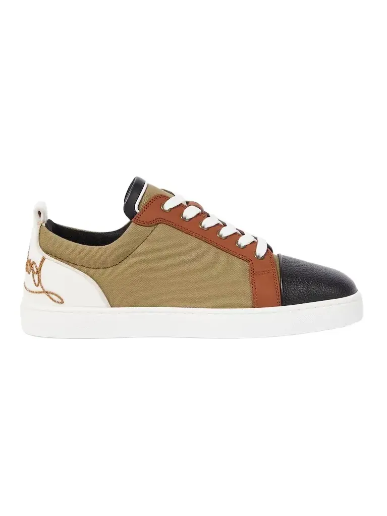 Fun Louis Junior leather and canvas sneakers Fun Louis Junior leather and canvas sneakers