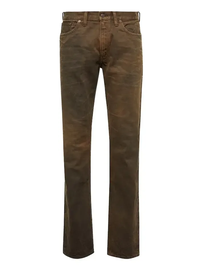 Patched slim jeans