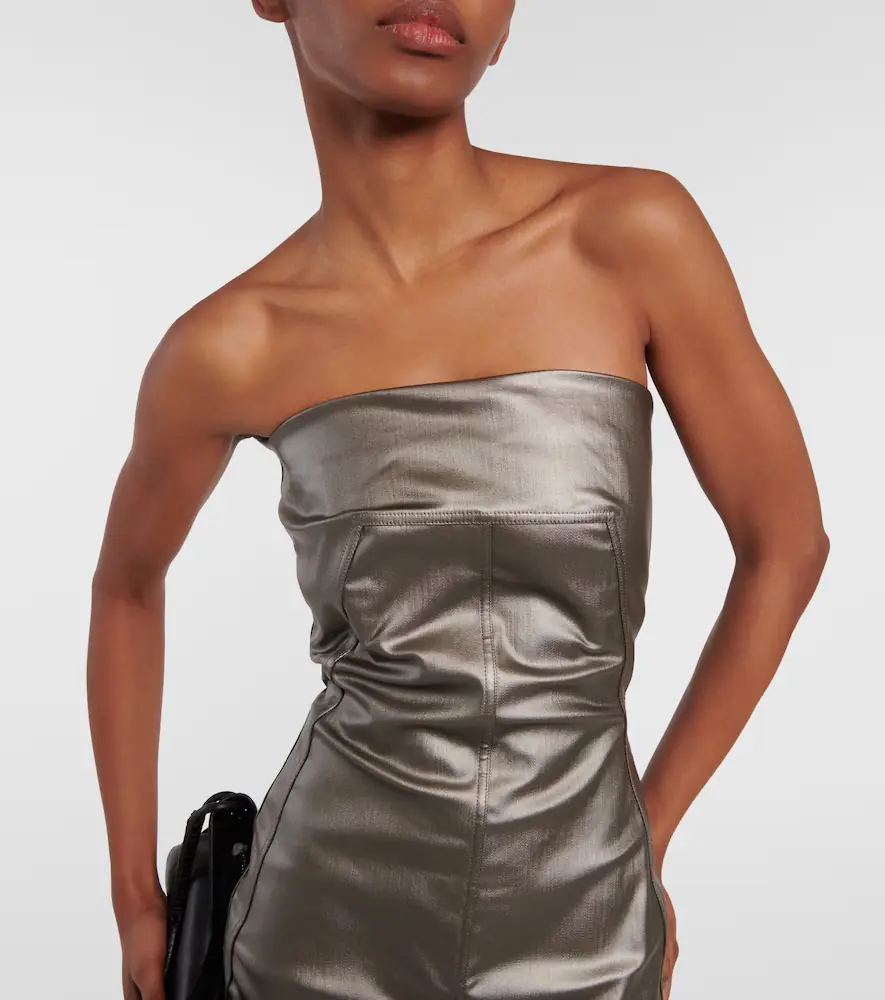 Rick Owens Lido corset coated denim gown | Thumbnail 2 Rick Owens Lido corset coated denim gown | Thumbnail 2