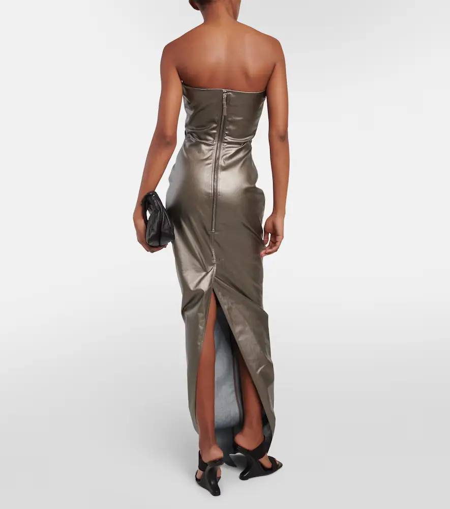 Rick Owens Lido corset coated denim gown | Thumbnail 3 Rick Owens Lido corset coated denim gown | Thumbnail 3
