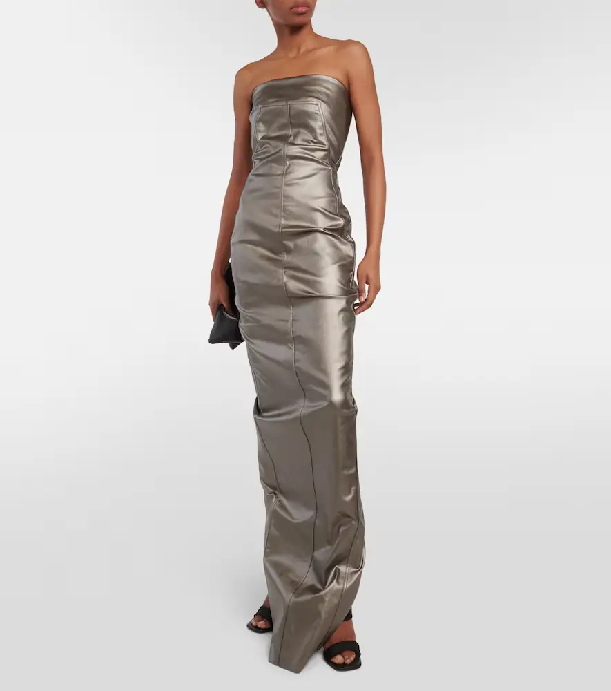 Rick Owens Lido corset coated denim gown | Thumbnail 5 Rick Owens Lido corset coated denim gown | Thumbnail 5