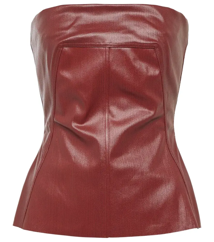 Rick Owens Coated denim corset top