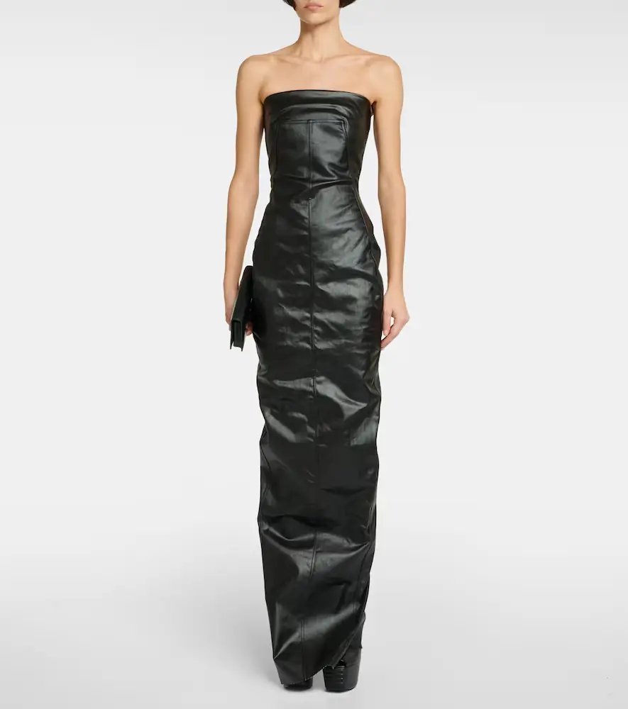 Rick Owens Bustier-detail denim gown | Thumbnail 6