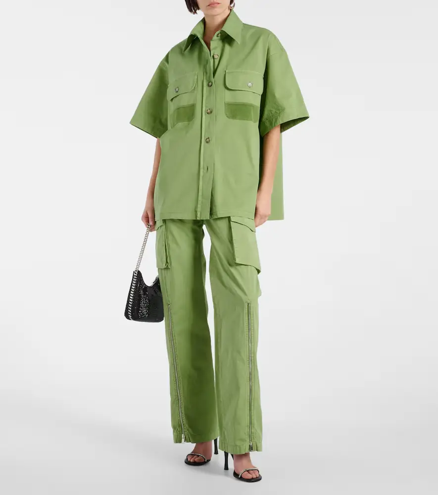 Stella McCartney Oversized cotton canvas shirt | Thumbnail 2