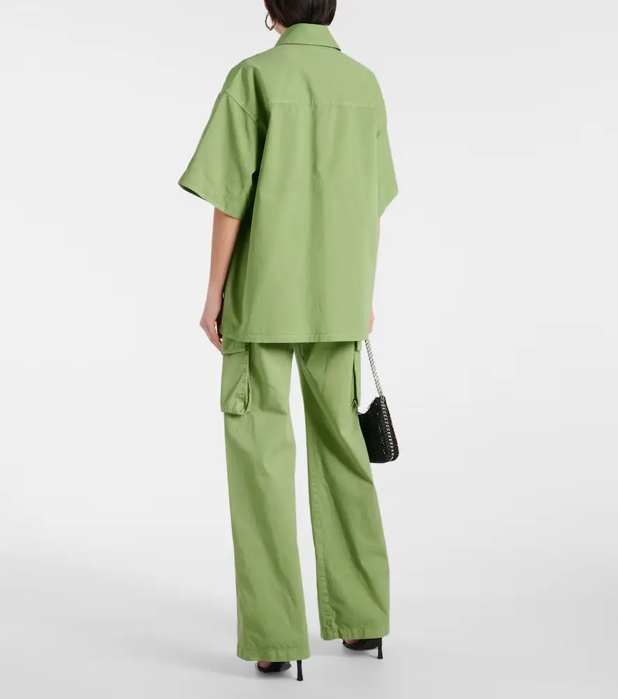 Stella McCartney Oversized cotton canvas shirt | Thumbnail 3