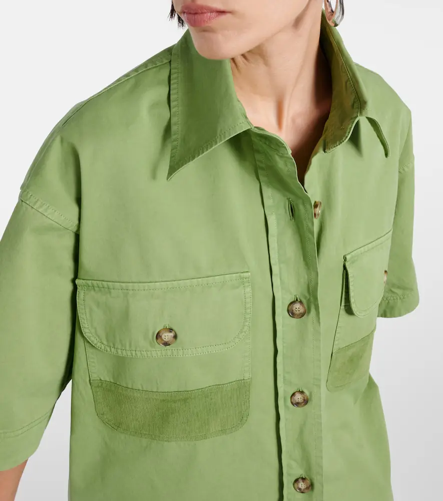 Stella McCartney Oversized cotton canvas shirt | Thumbnail 4