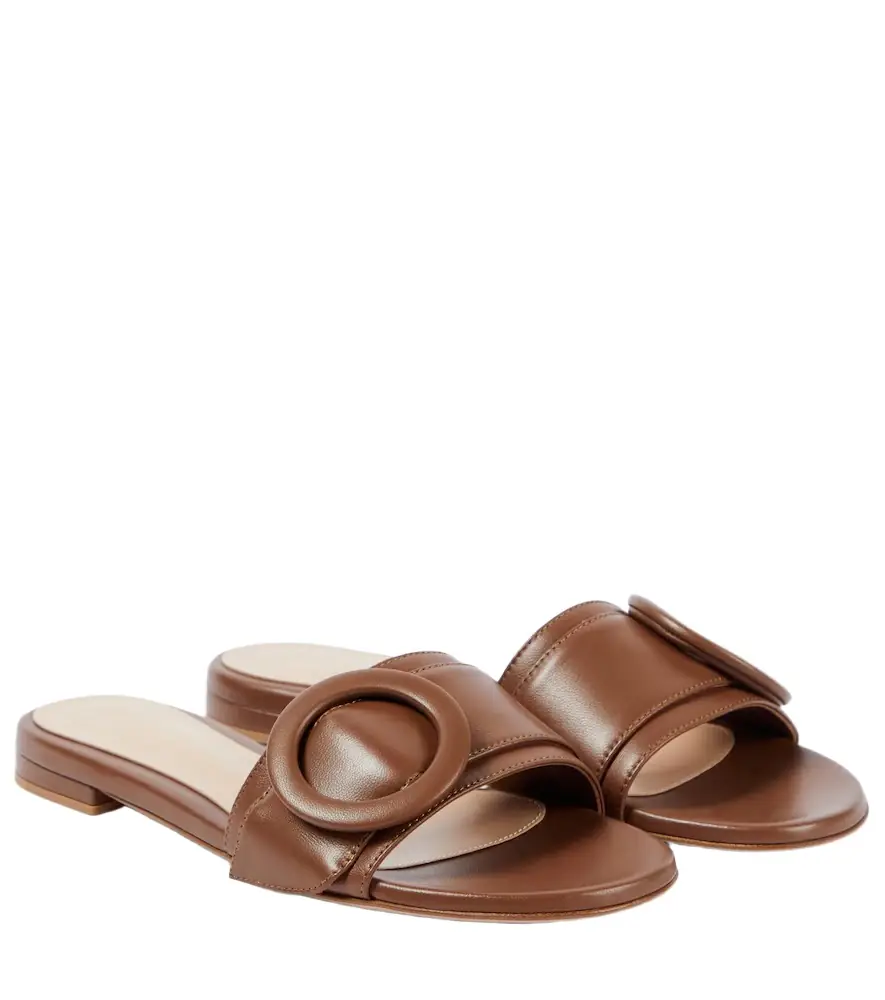 Gianvito Rossi Embellished leather mules