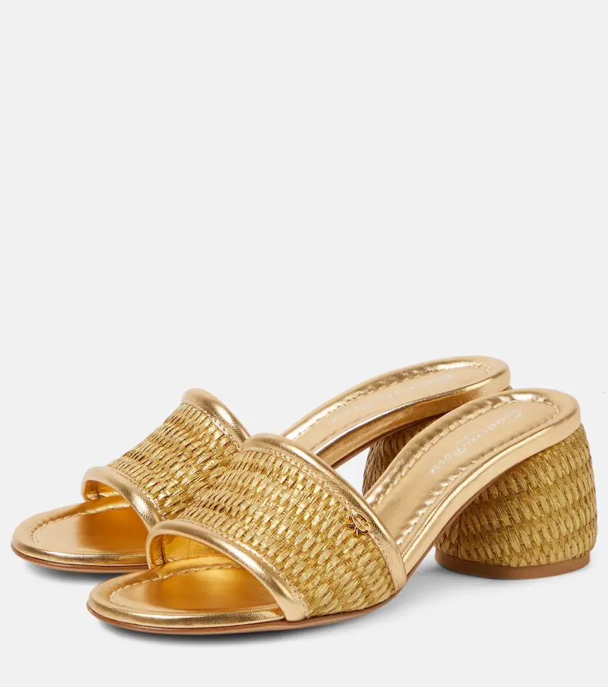 Gianvito Rossi Marbella leather-trimmed sandals | Thumbnail 3