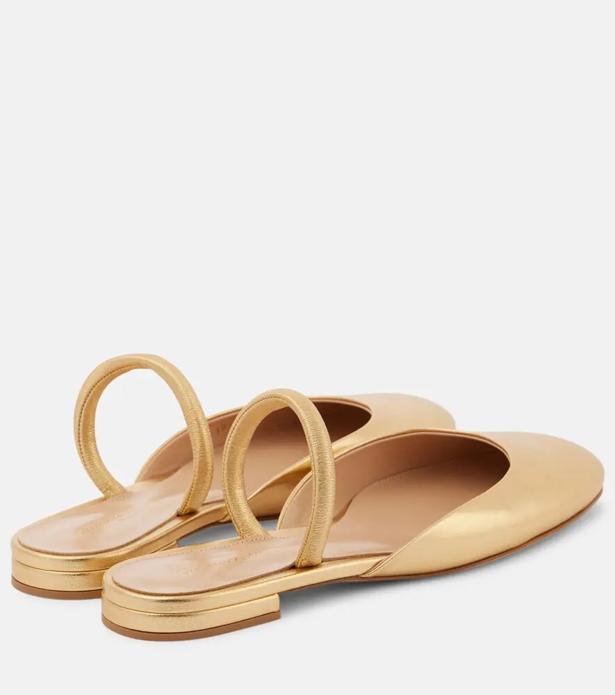 Gianvito Rossi Metallic leather ballet flats | Thumbnail 3