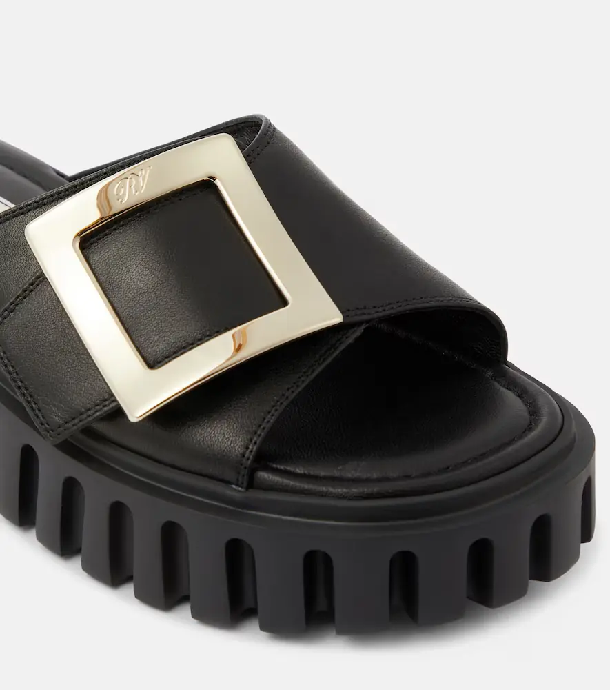 Roger Vivier Viv' Go Thick leather mules | Thumbnail 4
