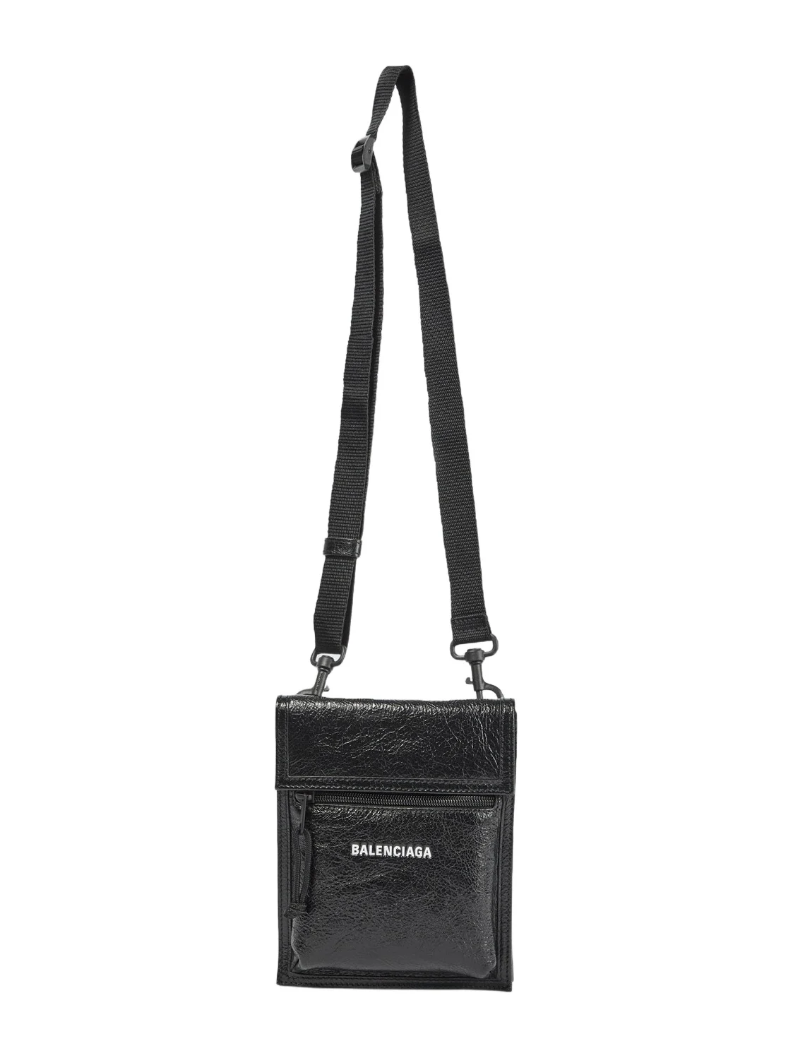 Balenciaga Explorer leather pouch with strap