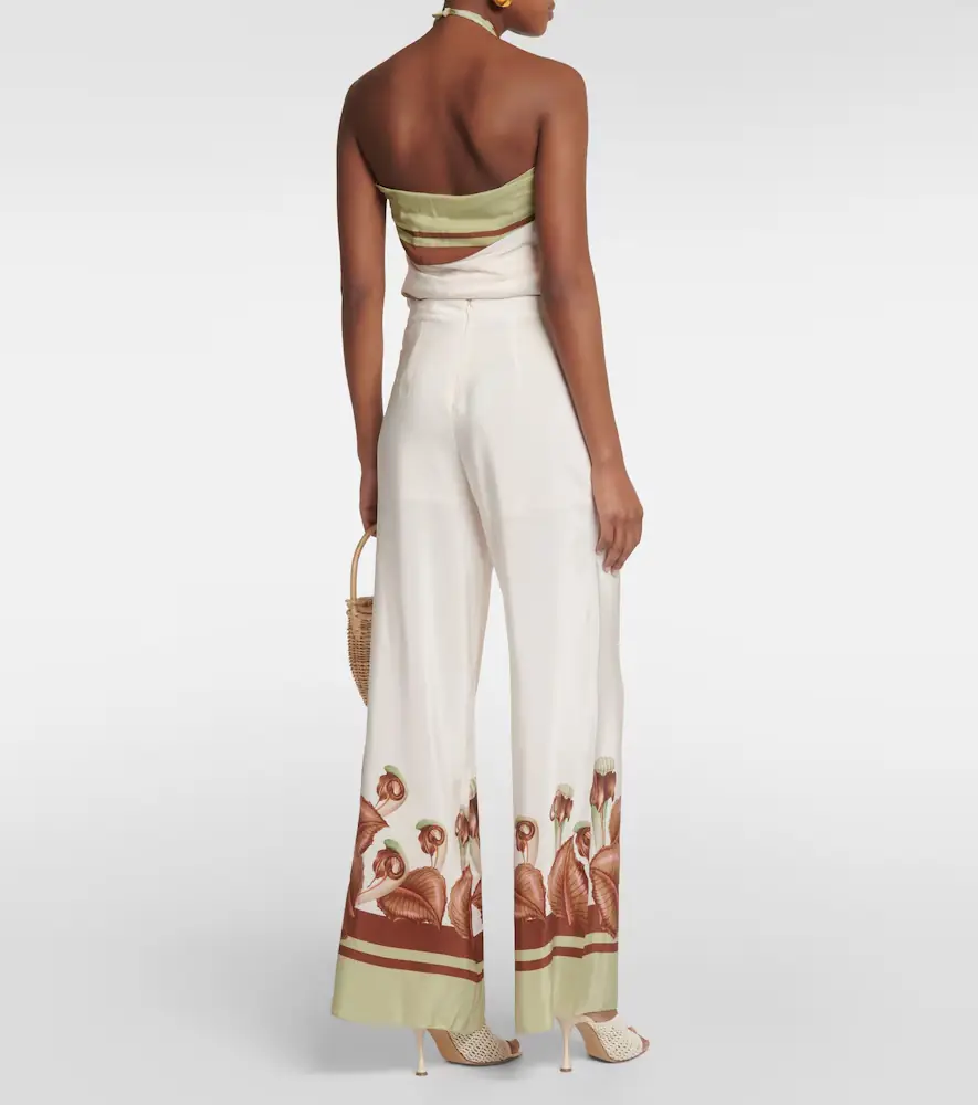 ADRIANA DEGREAS Arisaema high-rise silk wide-leg pants | Thumbnail 4 ADRIANA DEGREAS Arisaema high-rise silk wide-leg pants | Thumbnail 4