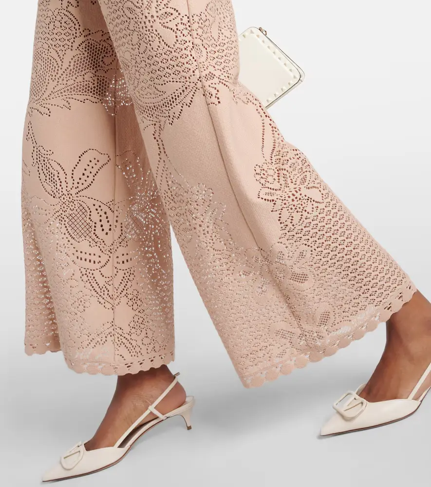 Valentino Garavani Guipure lace wide-leg pants | Thumbnail 3