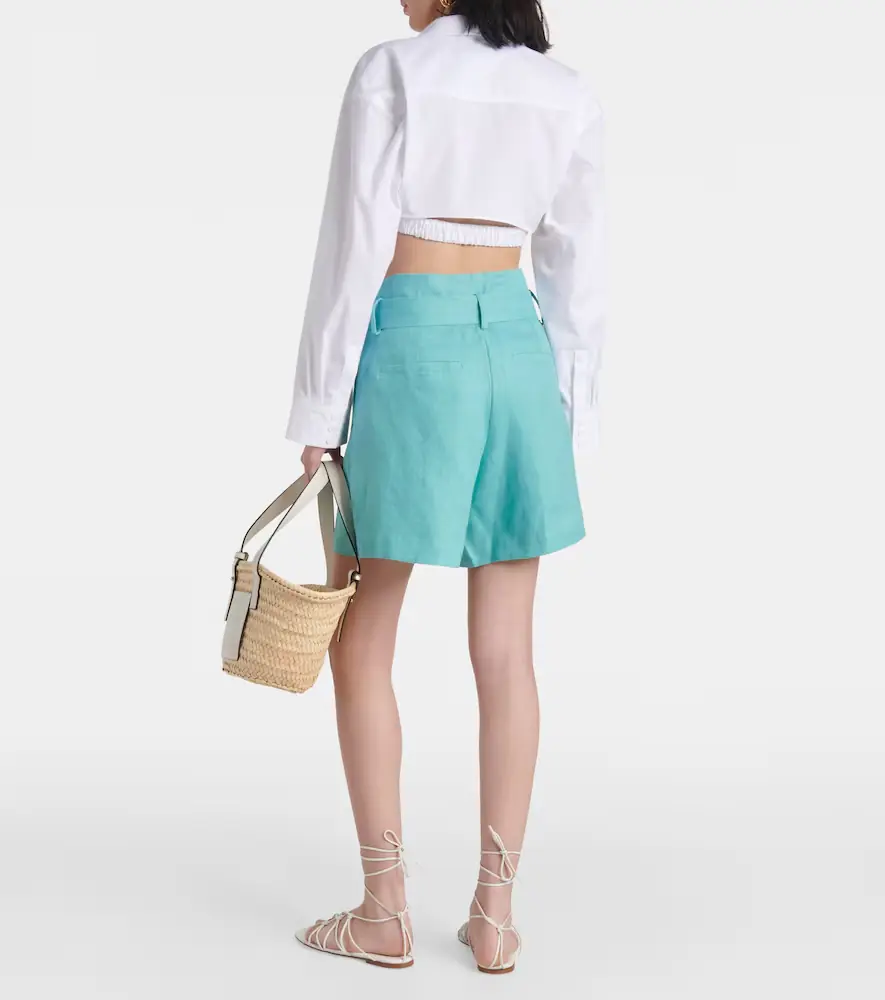 ADRIANA DEGREAS Orquidea high-rise linen shorts | Thumbnail 2 ADRIANA DEGREAS Orquidea high-rise linen shorts | Thumbnail 2