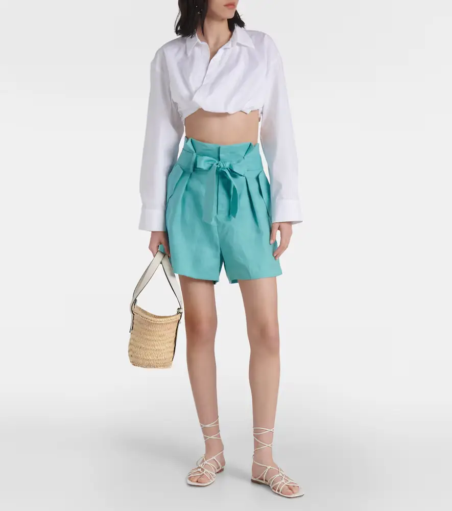 ADRIANA DEGREAS Orquidea high-rise linen shorts | Thumbnail 3 ADRIANA DEGREAS Orquidea high-rise linen shorts | Thumbnail 3