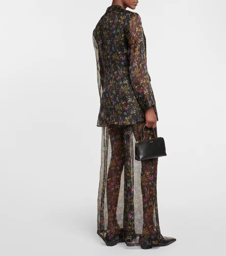 Max Mara Jabot floral silk organza blouse | Thumbnail 2 Max Mara Jabot floral silk organza blouse | Thumbnail 2