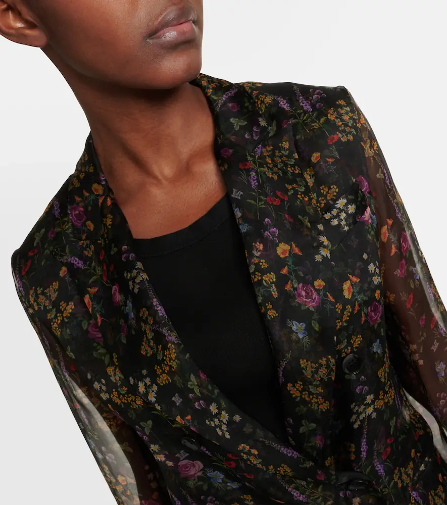 Max Mara Jabot floral silk organza blouse | Thumbnail 5 Max Mara Jabot floral silk organza blouse | Thumbnail 5