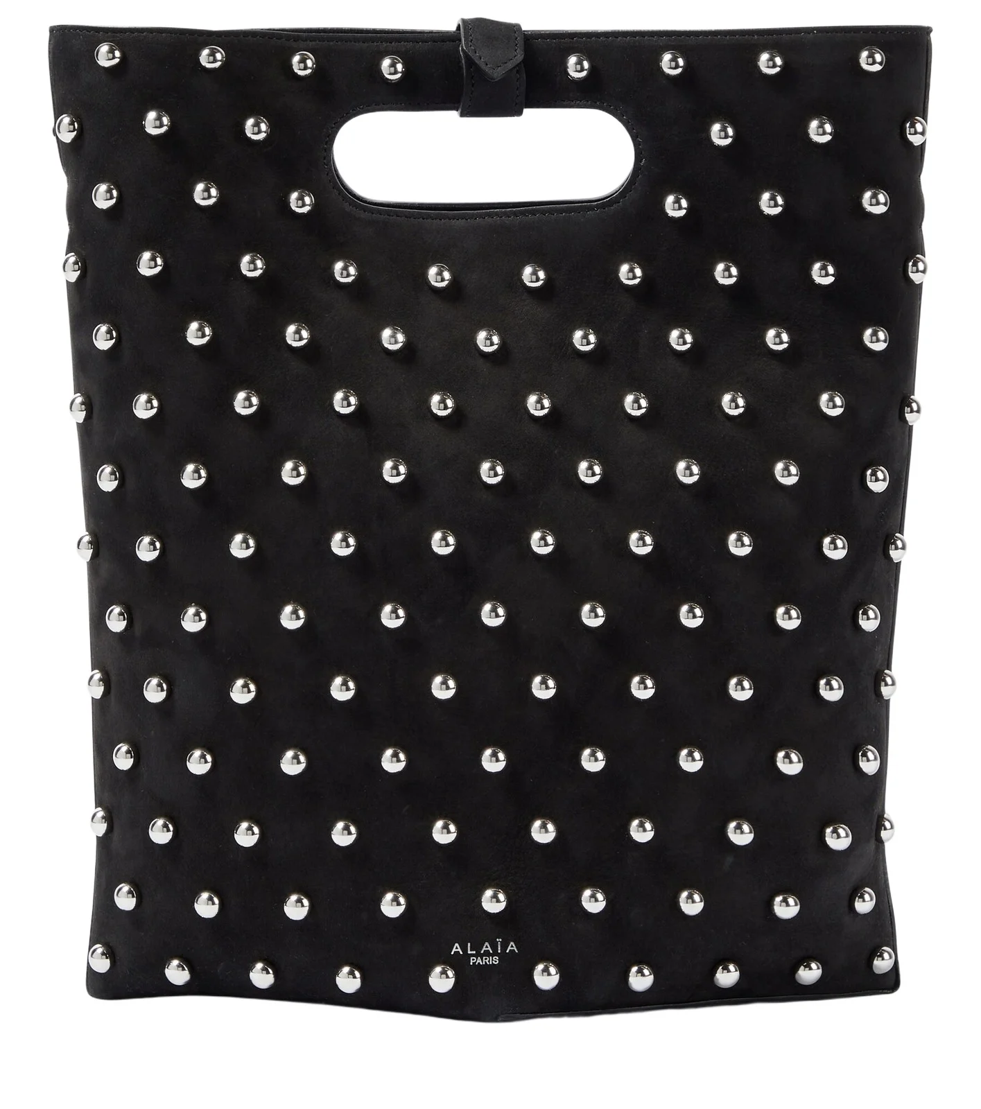 ALAÏA ALAÏA Folded embellished suede tote bag