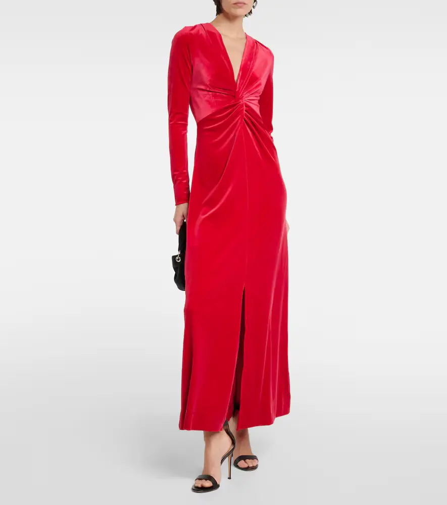 Ganni Velvet midi dress | Thumbnail 3