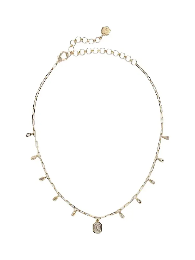 Illusion 18kt gold chain necklace with diamonds Illusion 18kt gold chain necklace with diamonds