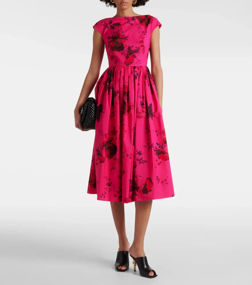 Erdem Floral cotton faille midi dress | Thumbnail 2
