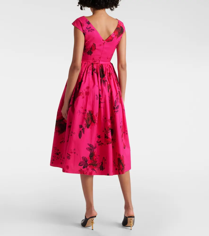 Erdem Floral cotton faille midi dress | Thumbnail 4