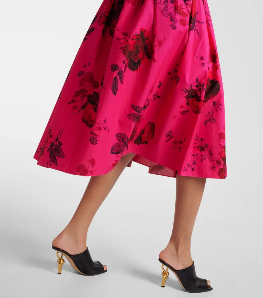 Erdem Floral cotton faille midi dress | Thumbnail 5