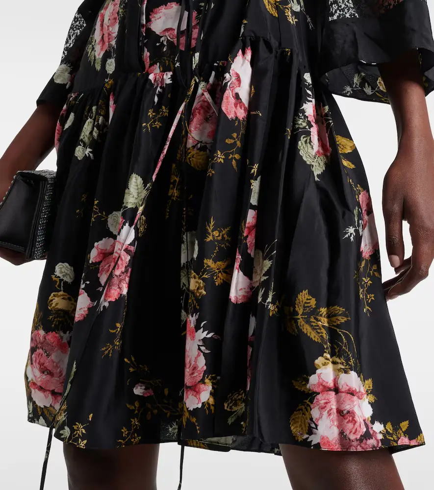 Erdem Floral silk crêpe de chine minidress | Thumbnail 5 Erdem Floral silk crêpe de chine minidress | Thumbnail 5