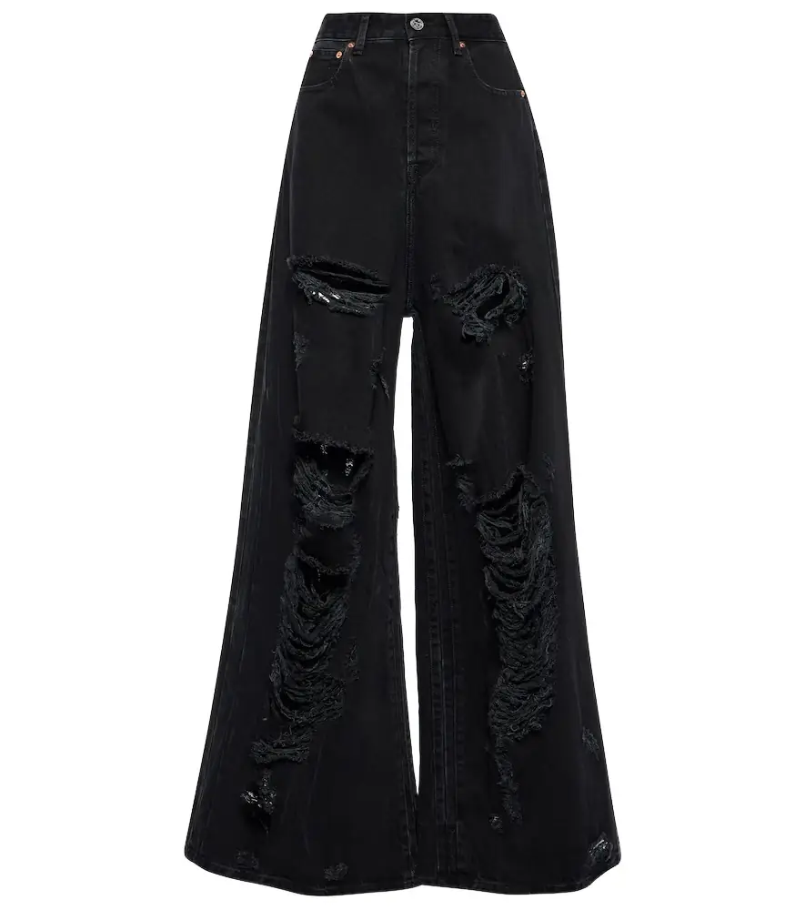 Vetements Distressed wide-leg jeans | Image 1 Vetements Distressed wide-leg jeans | Image 1