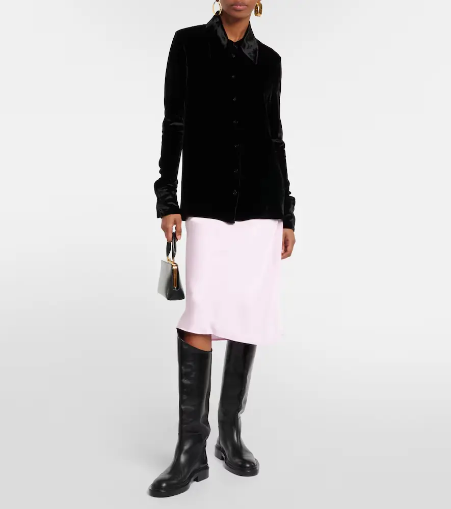 Jil Sander Satin midi skirt | Thumbnail 3 Jil Sander Satin midi skirt | Thumbnail 3