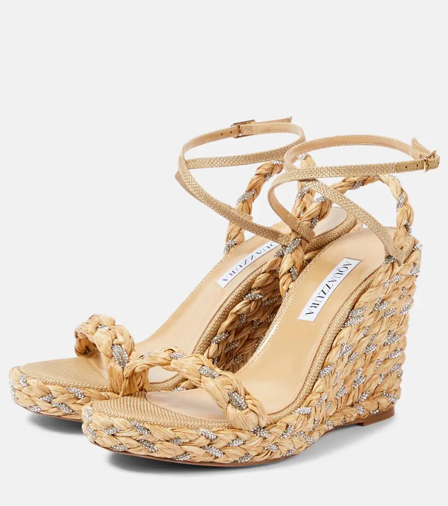 Aquazzura Costiera 120 embellished espadrille wedges | Thumbnail 4