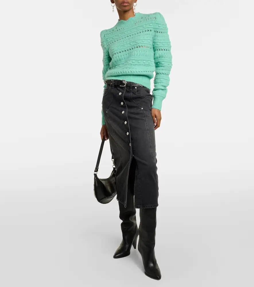Marant Étoile Vandy denim midi skirt | Thumbnail 4