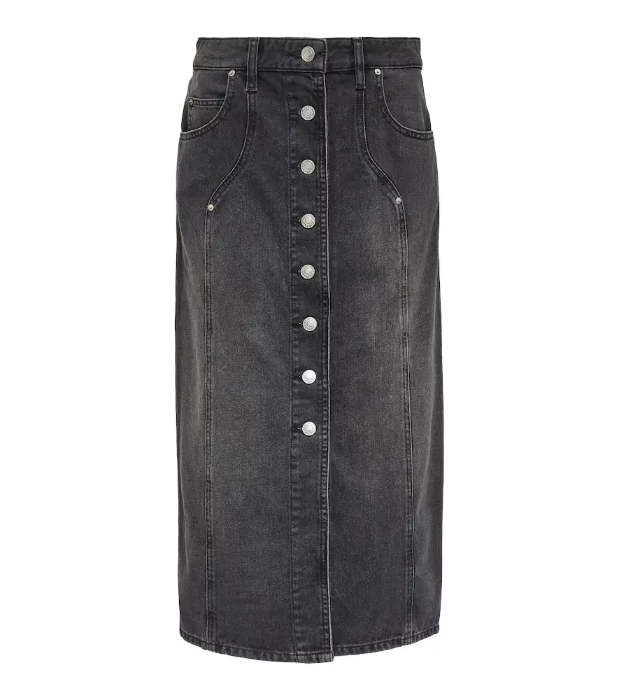 Marant Étoile Vandy denim midi skirt