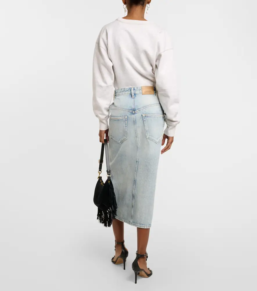 Marant Étoile Vandy denim midi skirt | Thumbnail 4