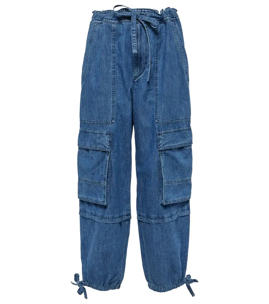 Marant Étoile Ivy mid-rise denim cargo pants