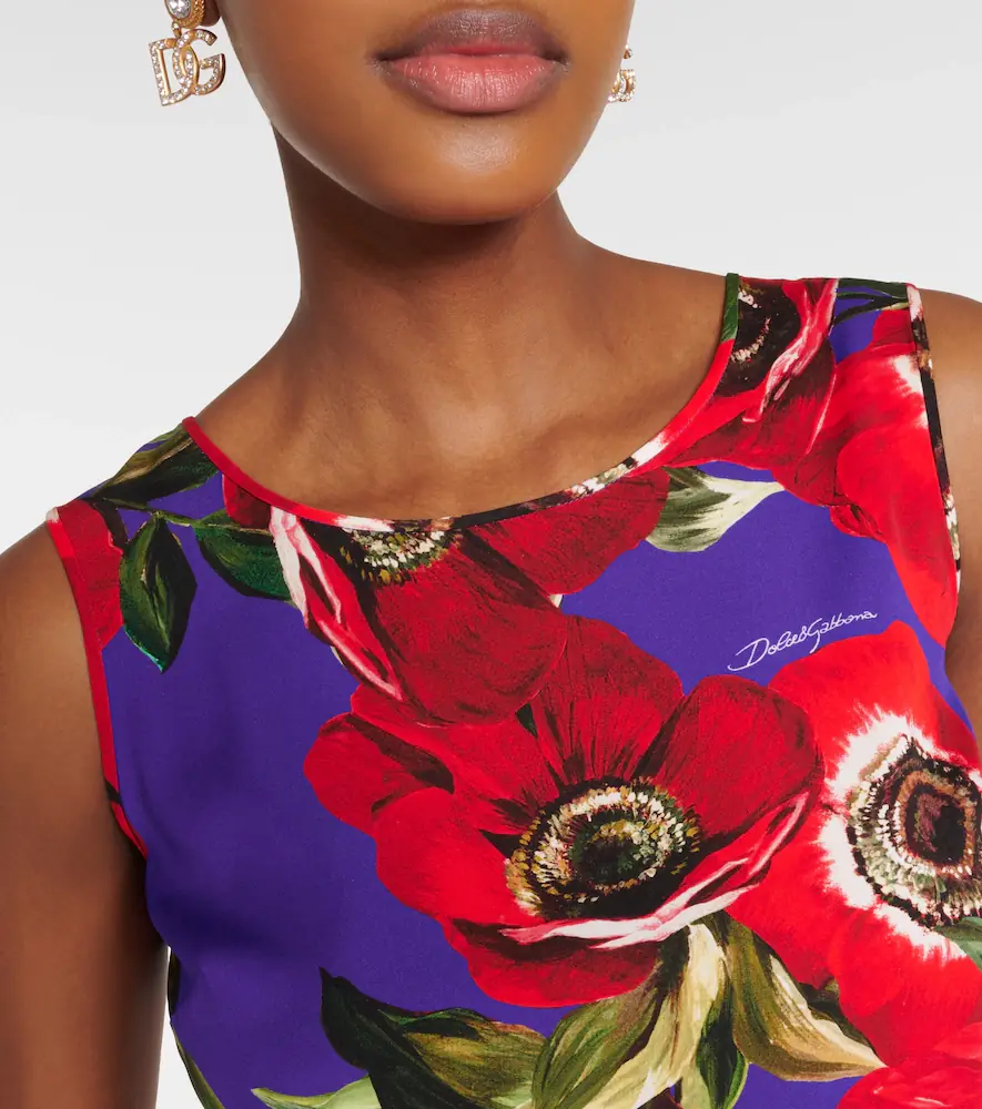 Dolce & Gabbana Anemone silk-blend charmeuse top | Thumbnail 2 Dolce & Gabbana Anemone silk-blend charmeuse top | Thumbnail 2