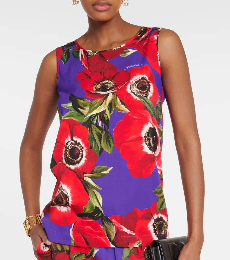 Dolce & Gabbana Anemone silk-blend charmeuse top | Thumbnail 5 Dolce & Gabbana Anemone silk-blend charmeuse top | Thumbnail 5