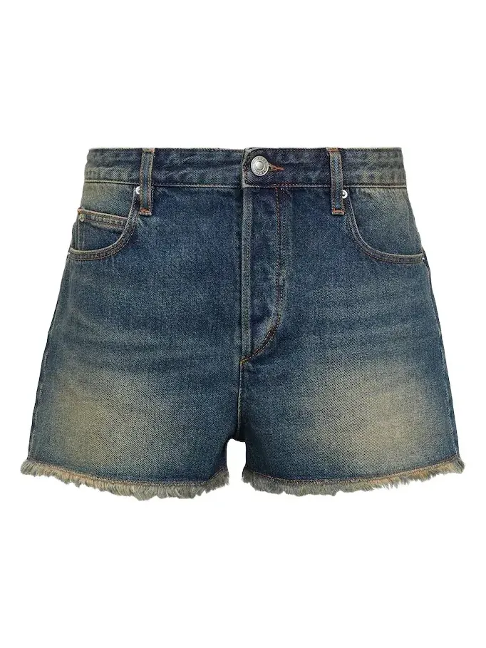 Lesia mid-rise denim shorts