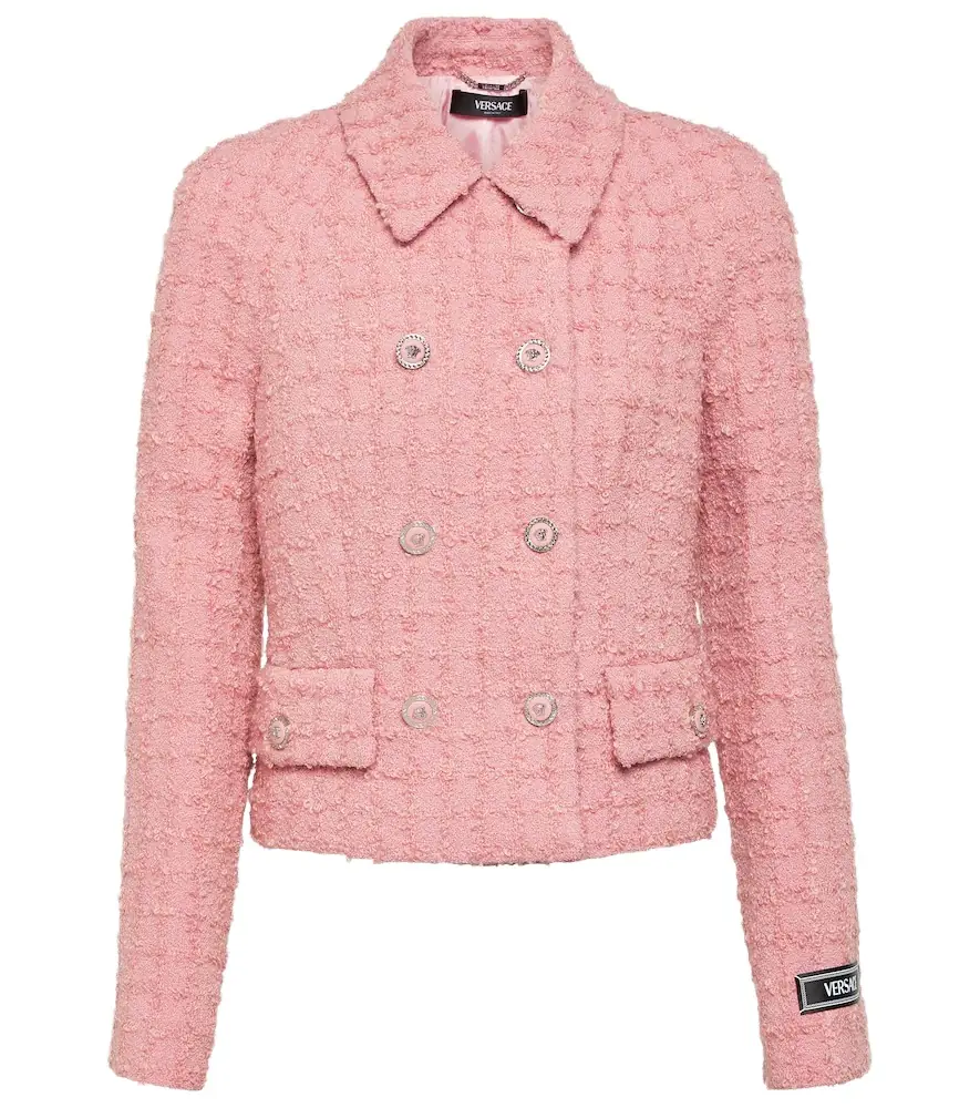 Versace Double-breasted bouclé tweed jacket | Image 1 Versace Double-breasted bouclé tweed jacket | Image 1