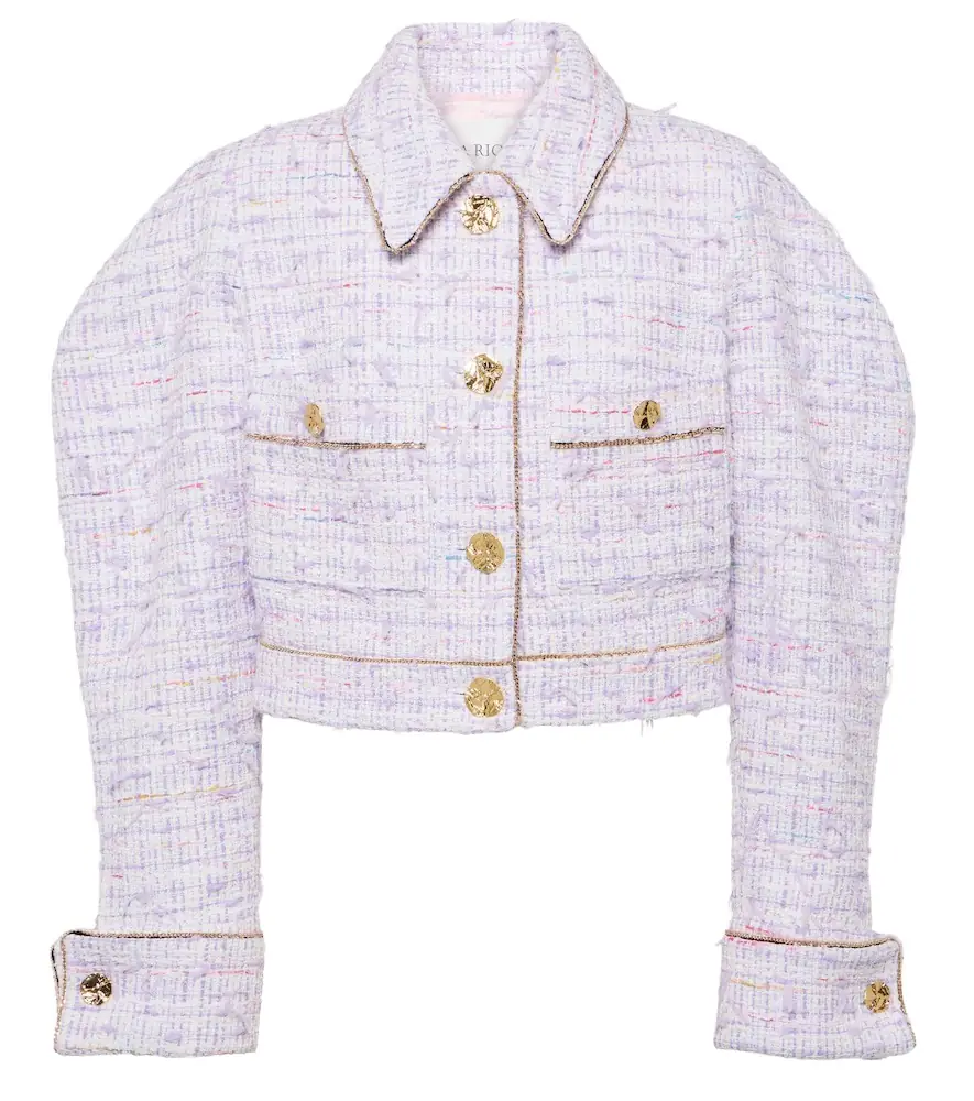 Nina Ricci Cropped cotton-blend tweed jacket | Image 1 Nina Ricci Cropped cotton-blend tweed jacket | Image 1