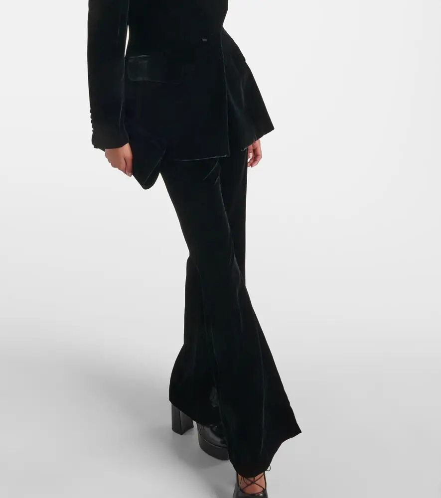 Nina Ricci Velvet bootcut pants | Thumbnail 4 Nina Ricci Velvet bootcut pants | Thumbnail 4
