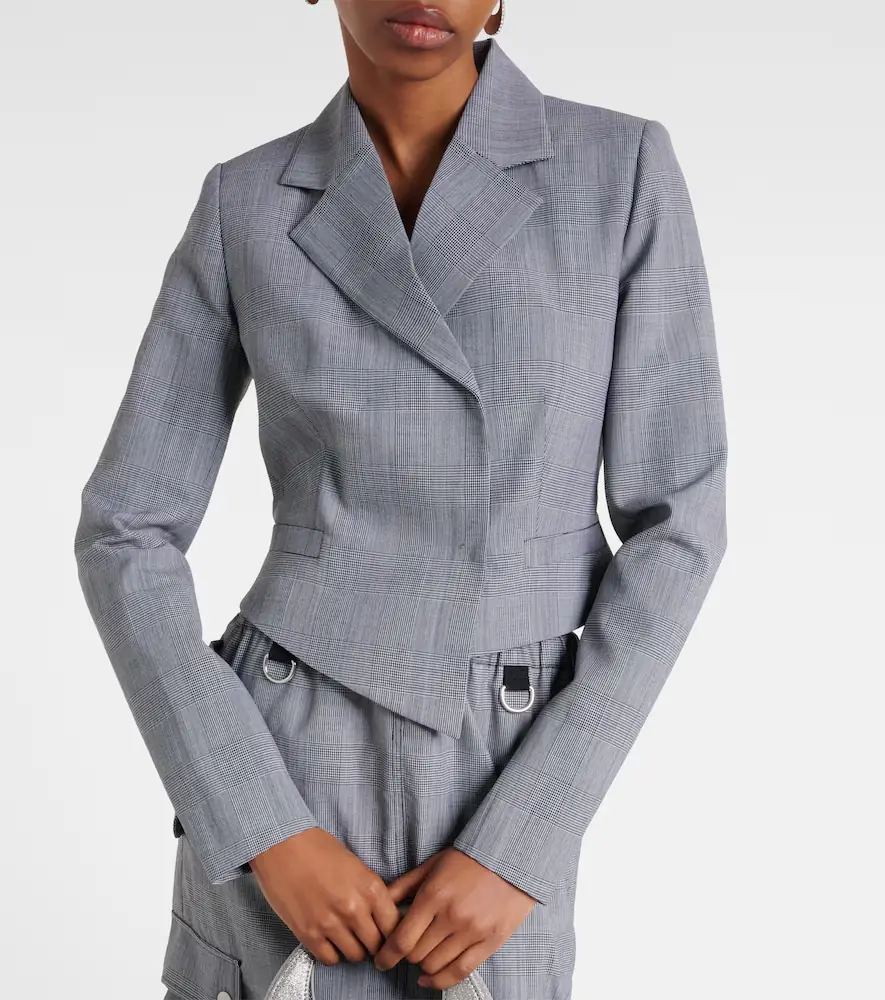 Coperni Prince of Wales virgin wool blazer | Thumbnail 2 Coperni Prince of Wales virgin wool blazer | Thumbnail 2