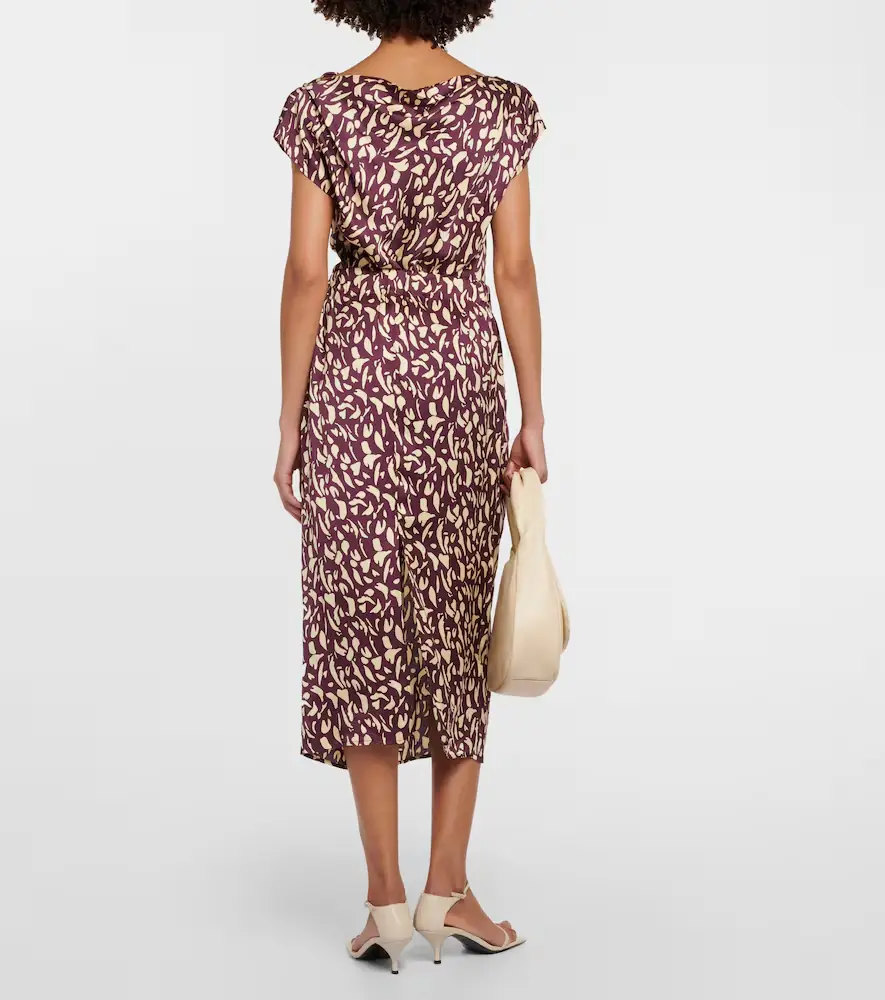 Velvet Juno printed satin midi skirt | Thumbnail 3