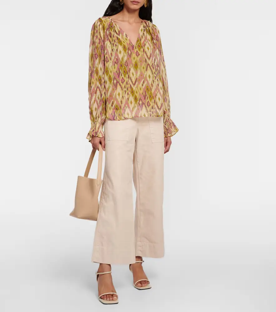 Velvet Mya cropped cotton wide-leg pants | Thumbnail 3