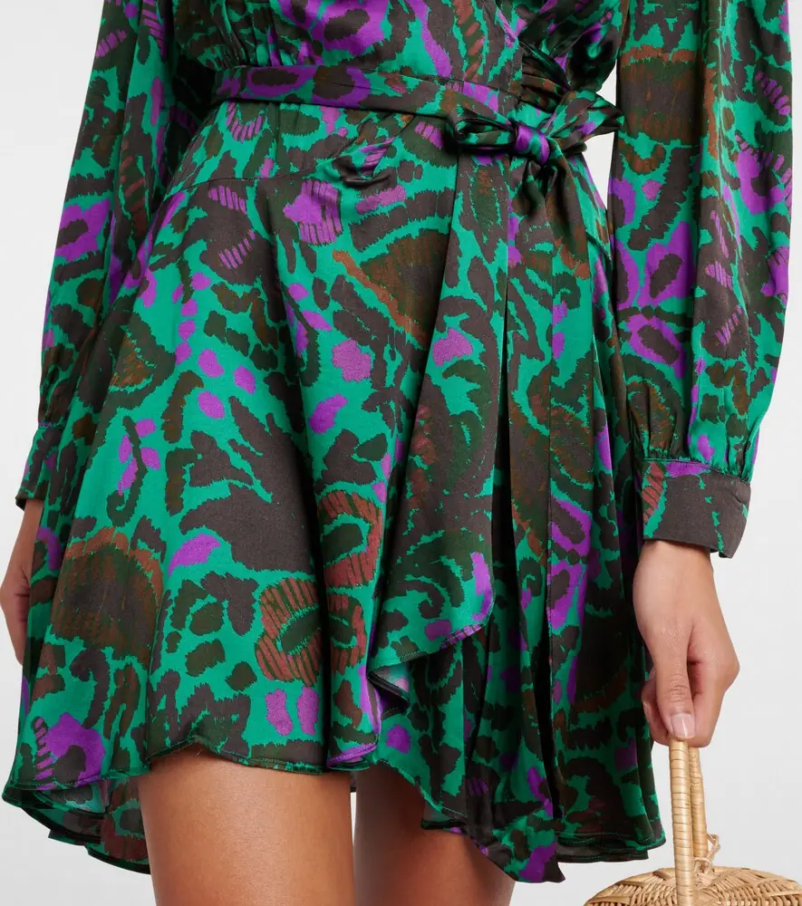 Velvet Bridget printed satin minidress | Thumbnail 5