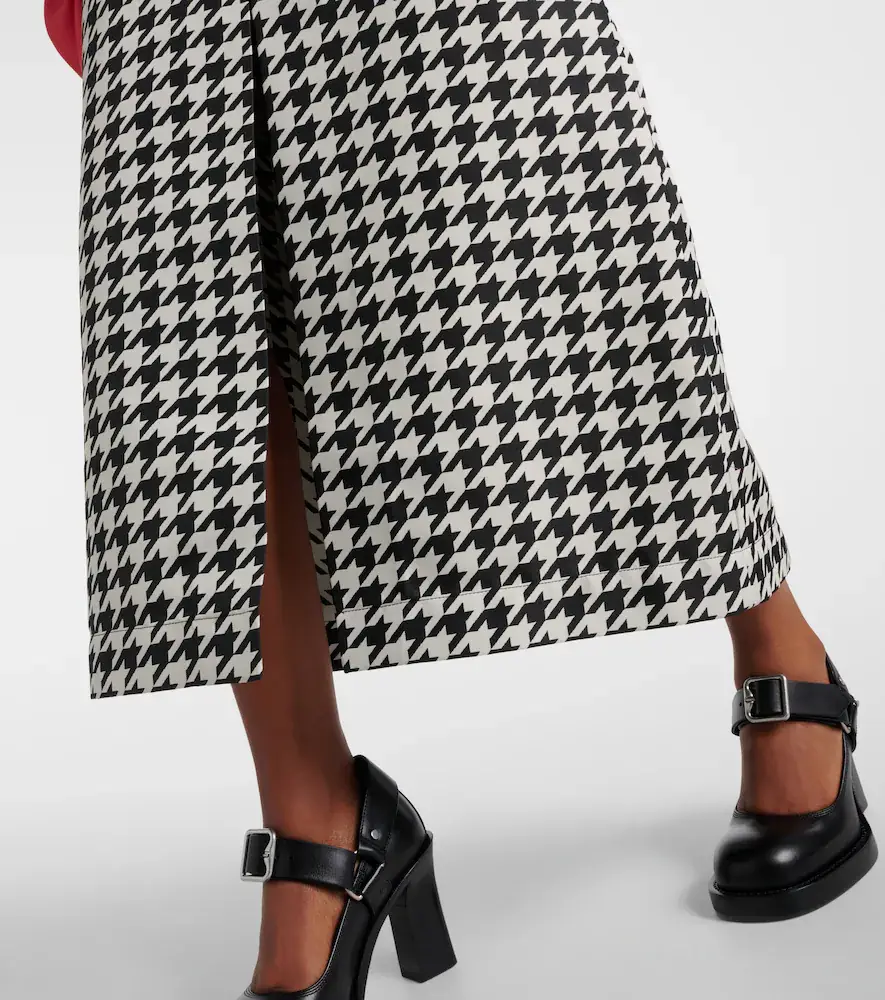 Burberry Houndstooth twill maxi skirt | Thumbnail 2