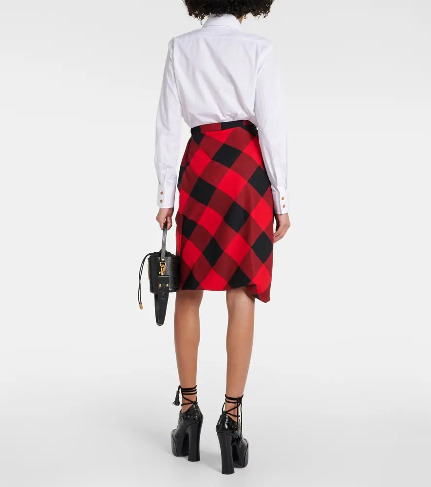 Vivienne Westwood Drunken Drape virgin wool midi skirt | Thumbnail 2