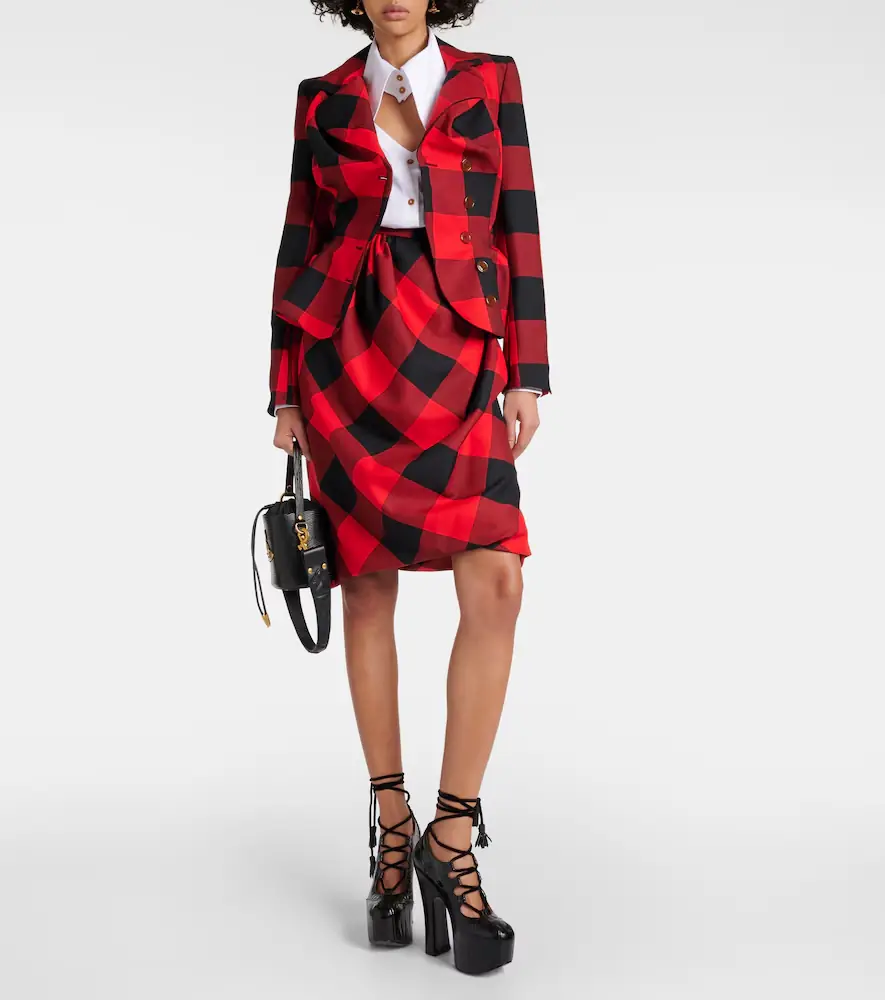 Vivienne Westwood Drunken Drape virgin wool midi skirt | Thumbnail 4