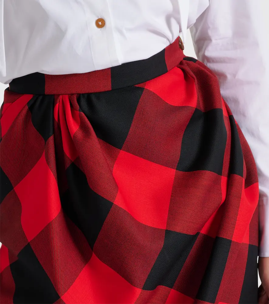 Vivienne Westwood Drunken Drape virgin wool midi skirt | Thumbnail 5